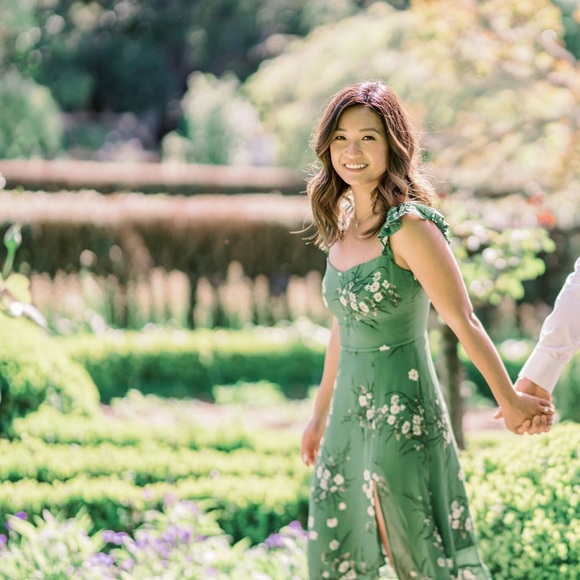 Reformation | Dresses | Reformation Floral Green Bondi Midi Dress Xs |  Poshmark